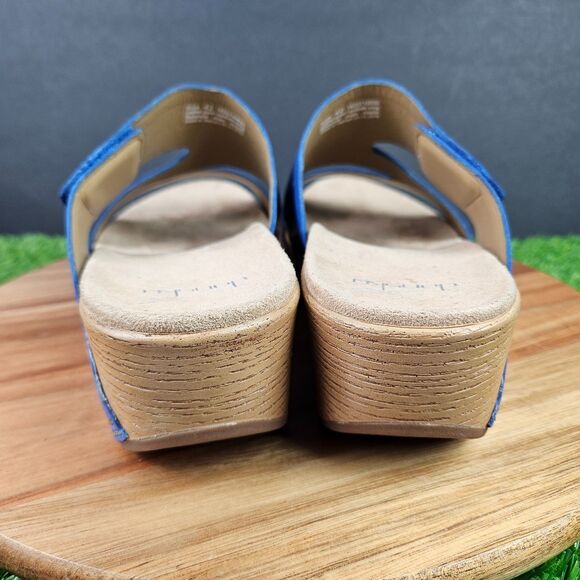 Dansko Lacee Womens Size 42 Leather Slip On Comfort Sandals Wedge Slides Mule - Picture 3 of 10